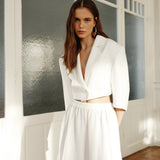 Freya Kısa %100 Keten Ceket