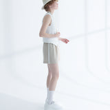 Sasha Yan Şeritli Keten Şort