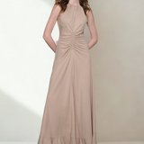 WTF | Neutral Edit Dökümlü Uzun Elbise