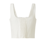 Ivory Bluz Korseli, %100 Keten Aplikasyonlu