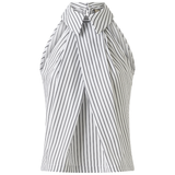 Moyestro Çizgili Pileli Gömlek %100 Organik Koton