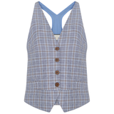 Lumina Yelek Ekose 100% Pamuk