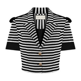 Freyaska Kısa Çizgili Ceket