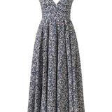 Harlow Elbise Sarı Küçük Çiçek Desenli