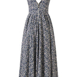 Harlow Elbise Sarı Küçük Çiçek Desenli