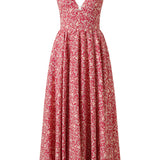 Harlow Elbise Sarı Küçük Çiçek Desenli