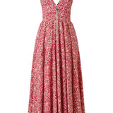 Harlow Elbise Sarı Küçük Çiçek Desenli