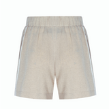 Sasha Yan Şeritli Keten Şort
