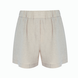 Sasha Yan Şeritli Keten Şort