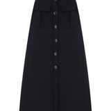 Inara Düğmeli Uzun Etek