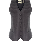 Dakota Klasik Çizgili Yelek