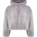 Anya Kısa Kürk Hoodie