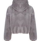 Anya Kısa Kürk Hoodie