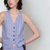 WTF | Lumina Yelek Ekose 100% Pamuk