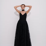 Fransız Dantelinden Françeska Uzun Elbise