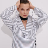 Moyestro Çizgili Ceket %100 Organik Koton