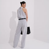 Moyestro Çizgili Pileli Gömlek %100 Organik Koton