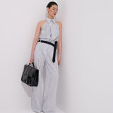 Moyestro Çizgili Düz Paça Pantolon %100 Organik Pamuk