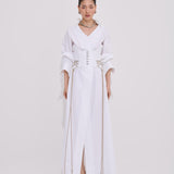 Lia Gömlek Elbise Korse Detaylı, %100 Organik Koton