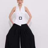 Liza Pileli Pantolon-Etek Geniş Paça