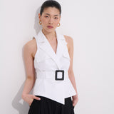 Lia Yelek Kare Tokalı %100 İnce Organik Koton