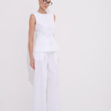 Lia Pantolon Siyah Dikişli %100 İnce Organik Koton