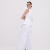 Lia Pantolon Siyah Dikişli %100 İnce Organik Koton