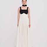 Paloma Uzun Keten Elbise  %100 Keten