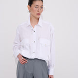 Teardrop Gömlek Damla Swarovski Taş Detaylı %100 Koton