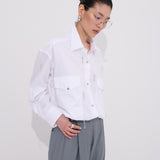 Teardrop Gömlek Damla Swarovski Taş Detaylı %100 Koton