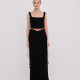 Joli Uzun Etek Büzgülü Dökümlü