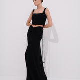 Joli Uzun Etek Büzgülü Dökümlü