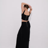 Joli Uzun Etek Büzgülü Dökümlü