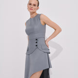 Broadway Uzun Asimetrik Elbise