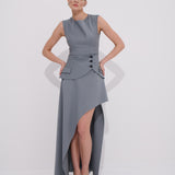 Broadway Uzun Asimetrik Elbise