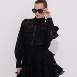 Violaine Bluz Transparan Dokusu