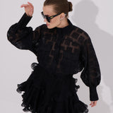 Violaine Bluz Transparan Dokusu