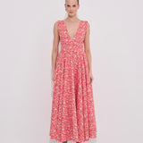 Harlow Elbise Sarı Küçük Çiçek Desenli