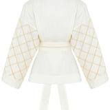 Ivory Keten Kimono Bluz