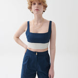 Vega %100 Keten Crop Top