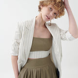 Vega 100% Keten Crop Top