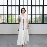 Ivory Uzun Korse Görünümlü Elbise