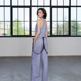 Lumila Ekose Geniş Paça Pantolon