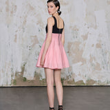 Serein Pembe Kısa Elbise