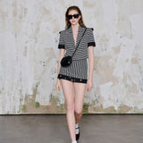 Freyaska Kısa Çizgili Ceket