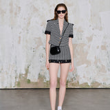 Freyaska Kısa Çizgili Ceket