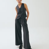 Dakota Klasik Çizgili Yelek