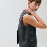 Lola Düğmeli Bol Kesim Yelek