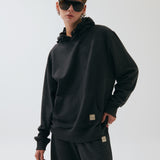 Yuri Oversize Hoodie Örgü Doku