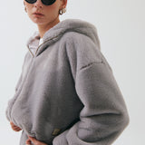 Anya Kısa Kürk Hoodie